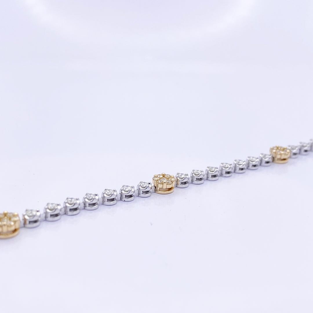 Diamond Bracelet with Fancy Yellow Diamonds - BRS170/2