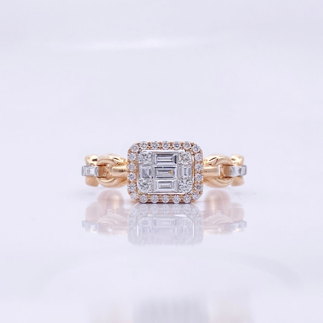 Square Baguette Diamond Ring - R6504