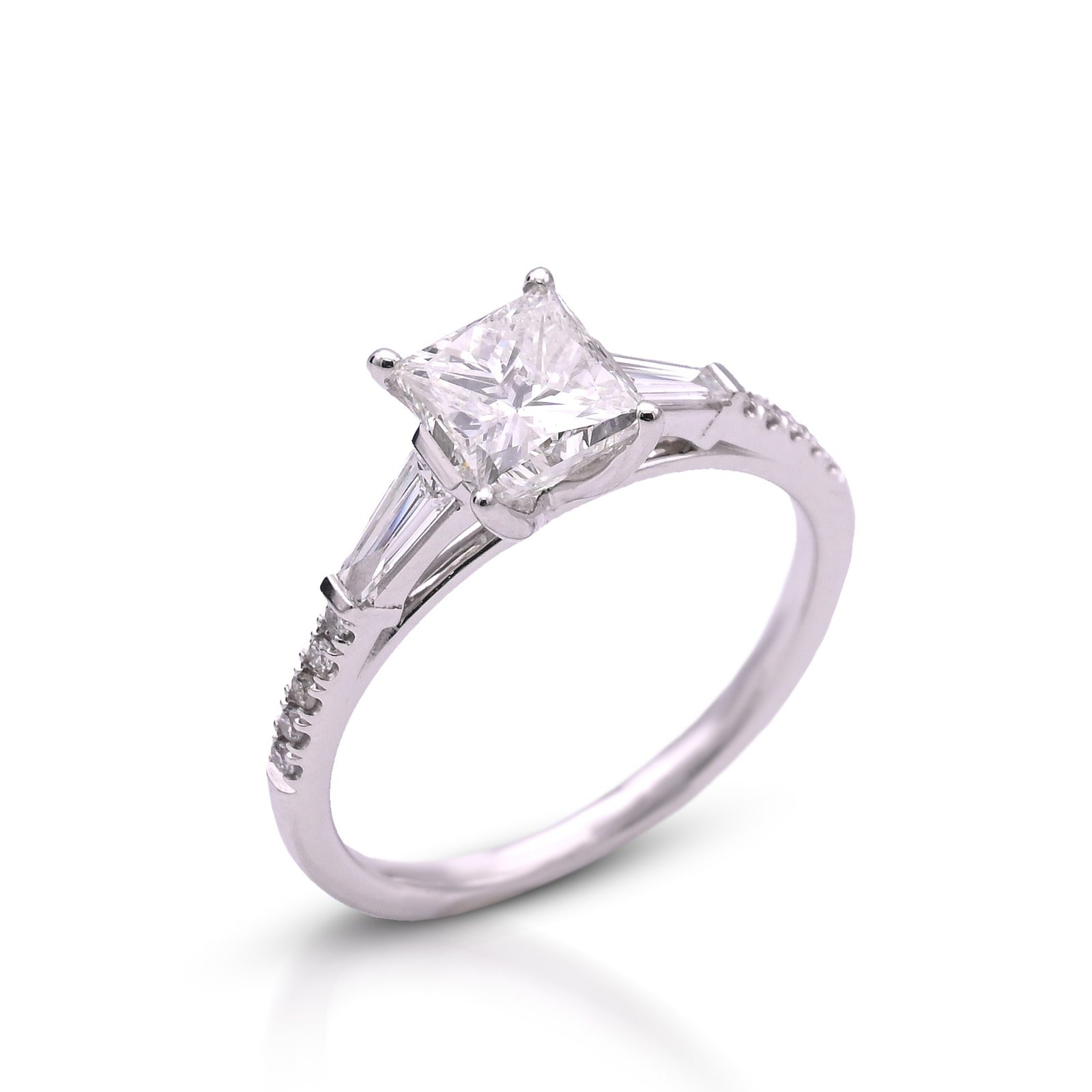 Princess Cut Solitaire Diamond Ring - RKEF10