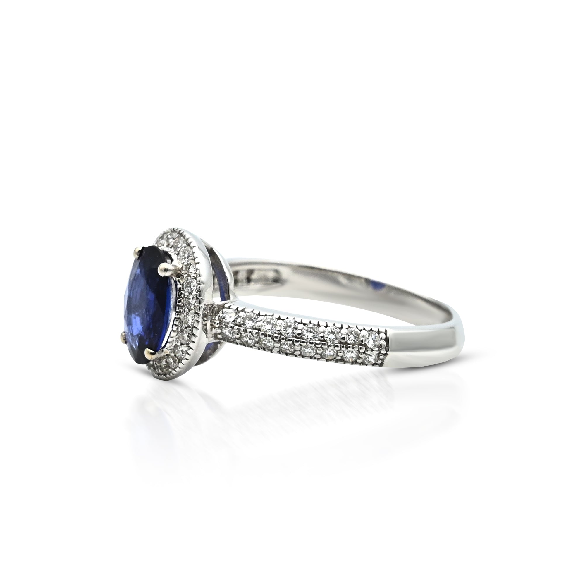 Blue Sapphire Diamond Ring - R103/2
