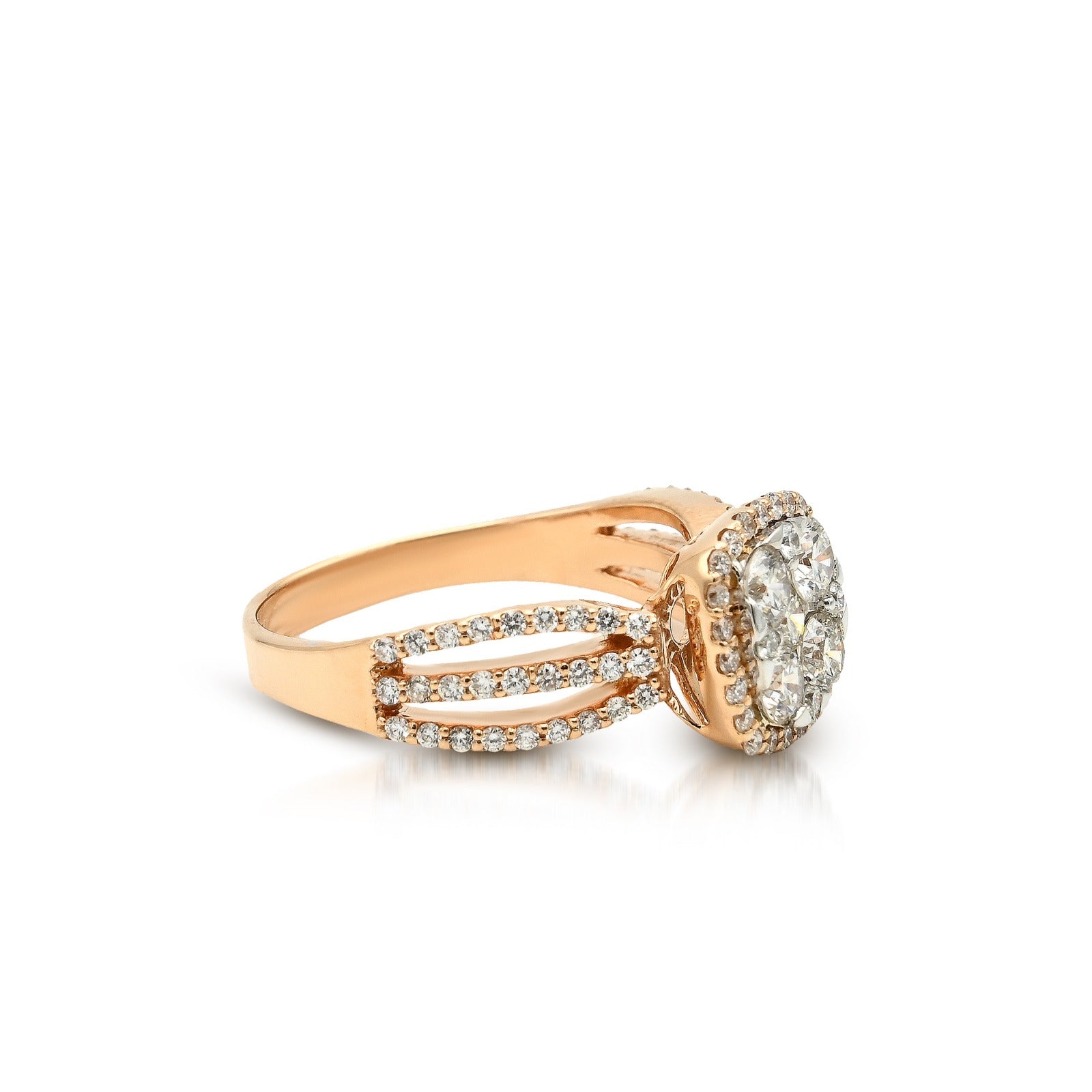 Cushion Illusion Diamond Ring - R5762