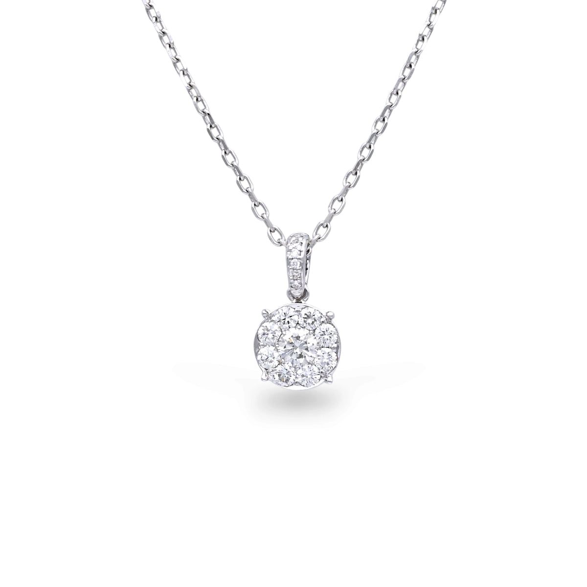 Bezel Illusion Diamond Pendant - P3314B