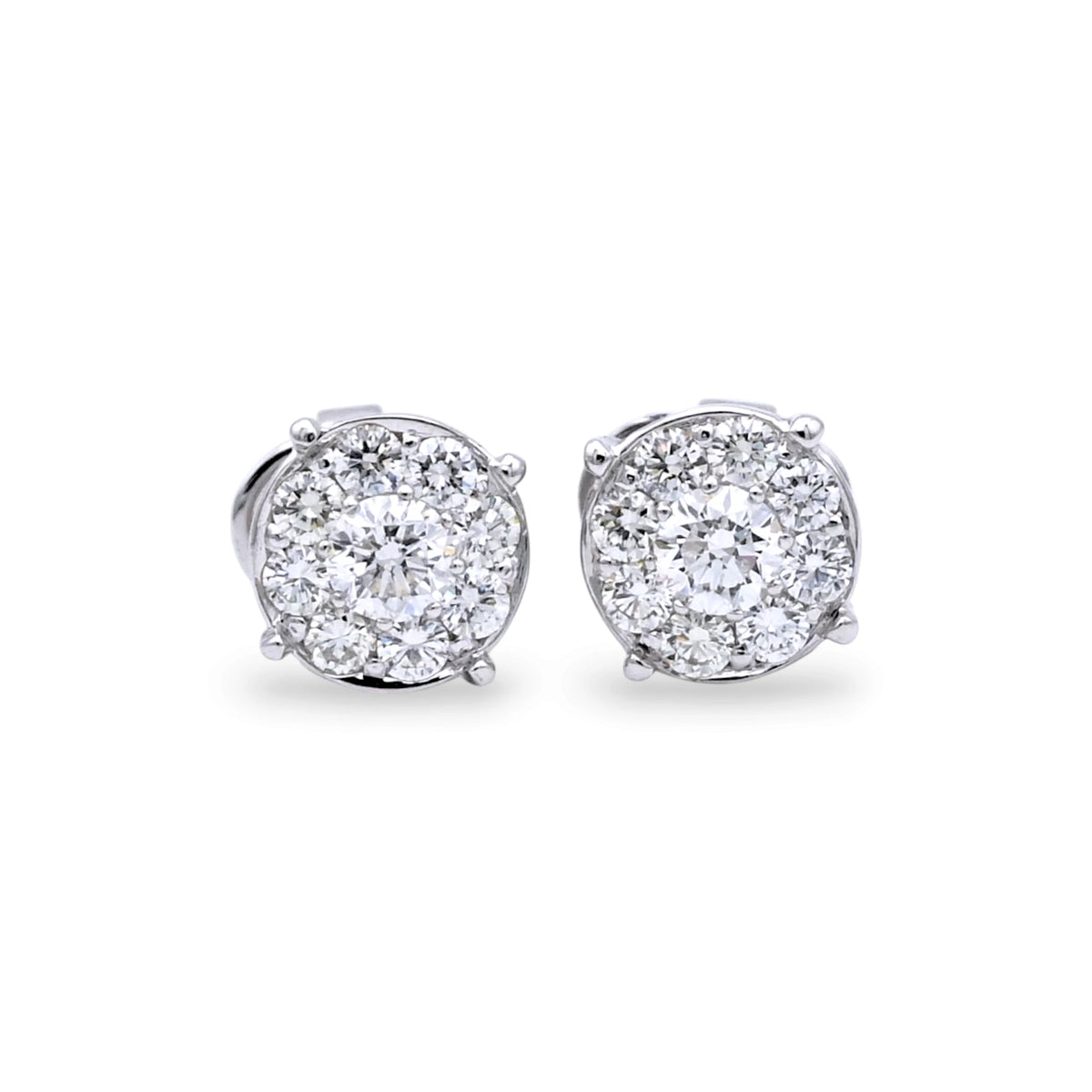 Bezel Illusion Diamond Earrings - ER3314B