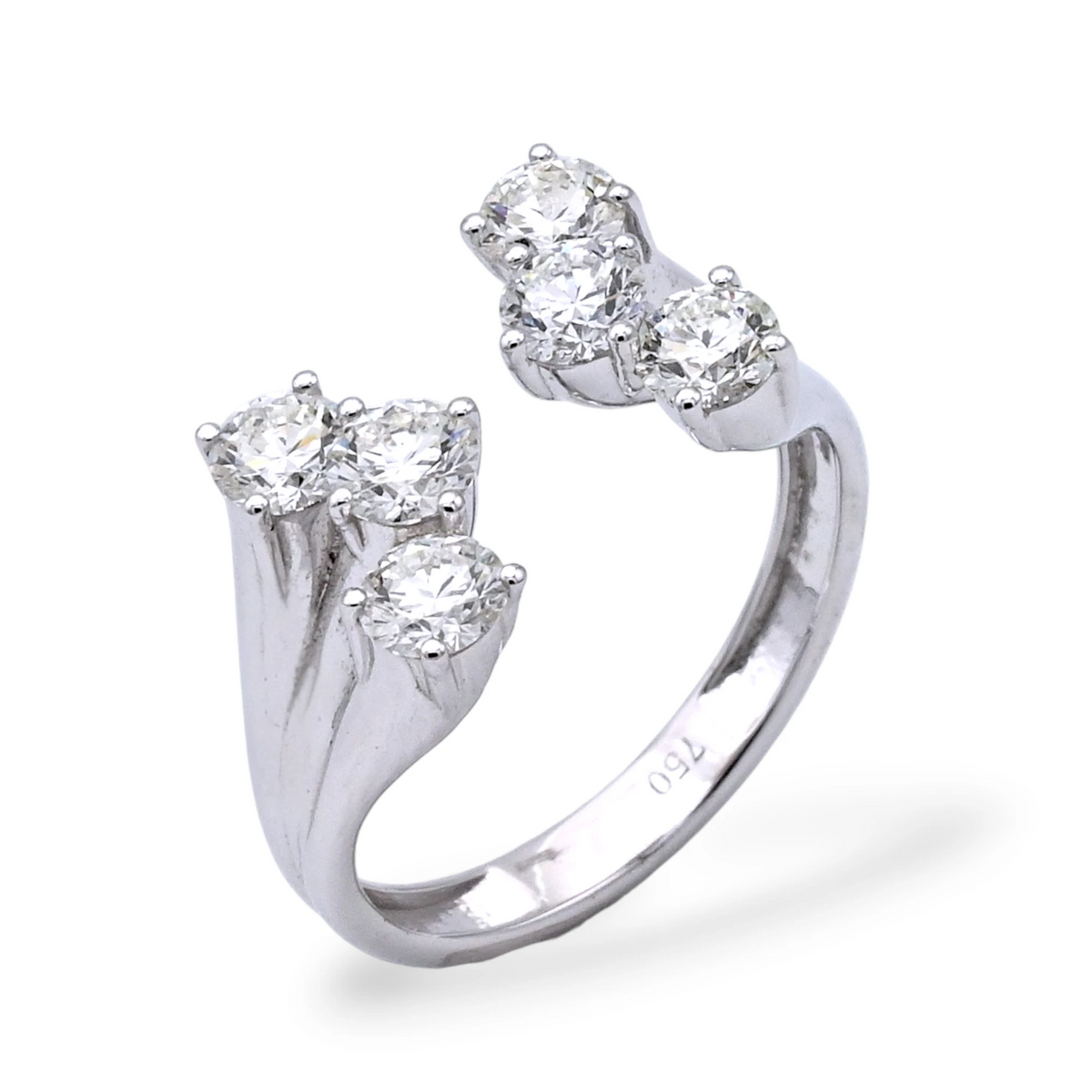 Six Stone Open Ended Diamond Ring - KR138