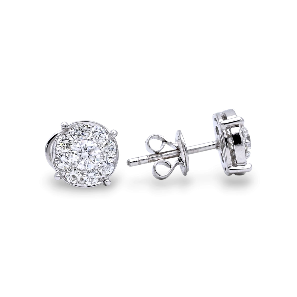 Bezel Illusion Diamond Earrings - ER3314B