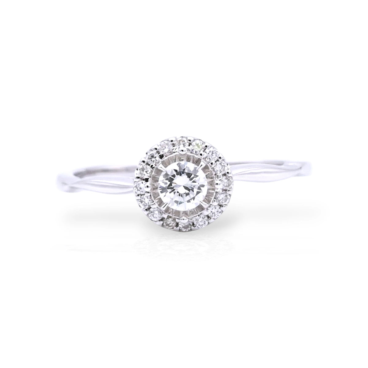 Halo Solitaire Diamond Ring - KR133