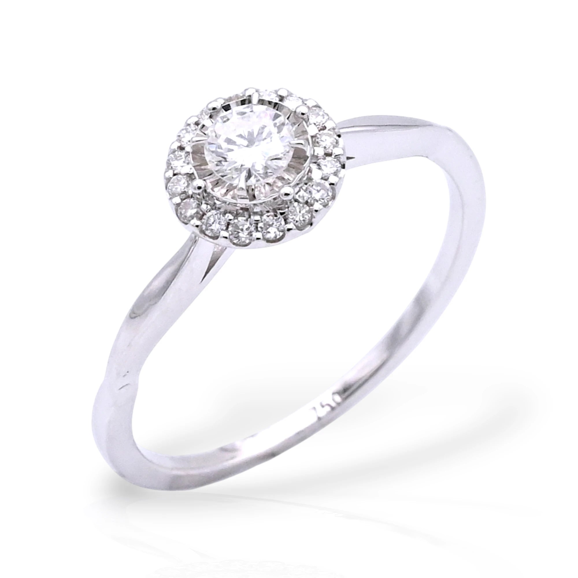 Halo Solitaire Diamond Ring - KR133