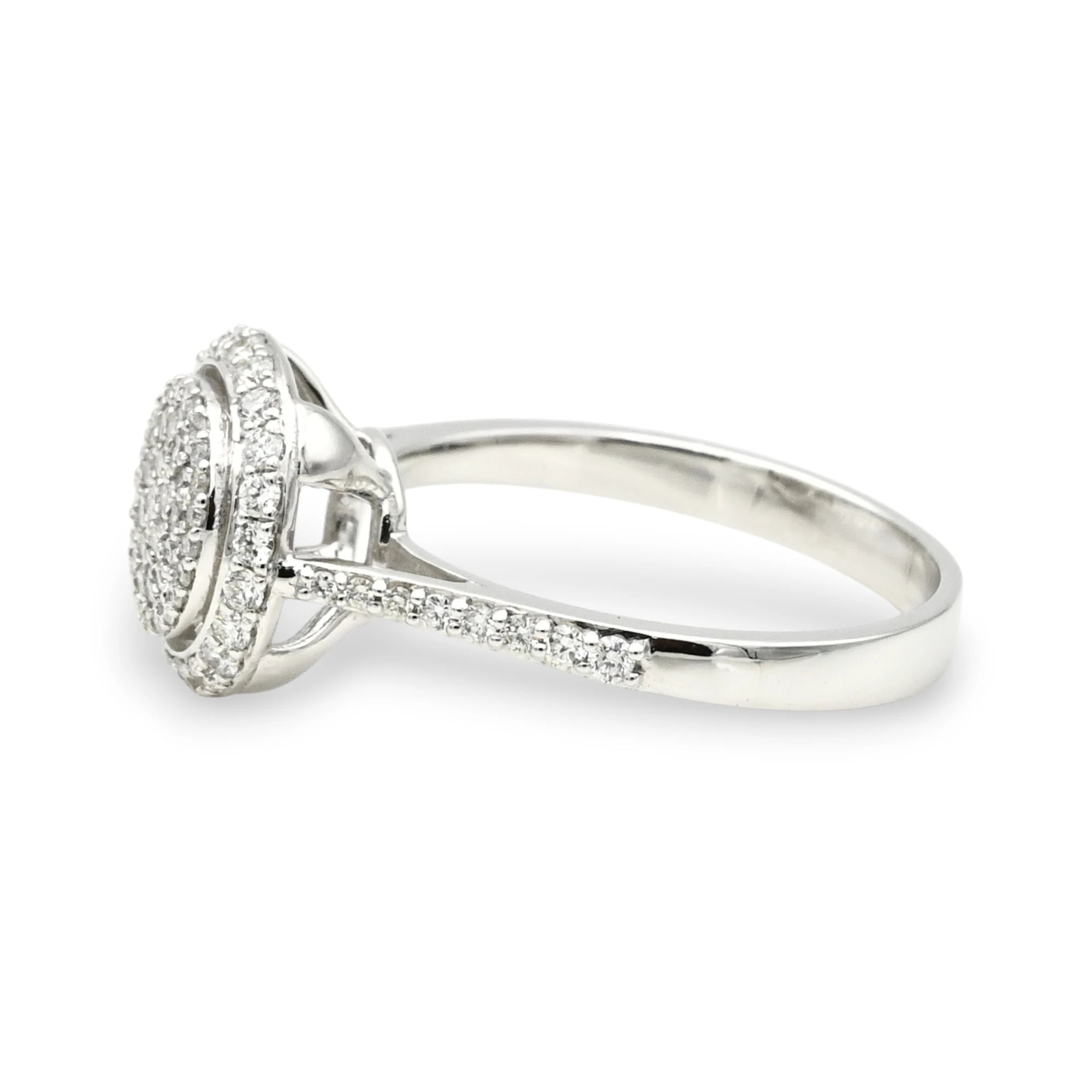 Round Cluster Halo Diamond Ring - R7/4