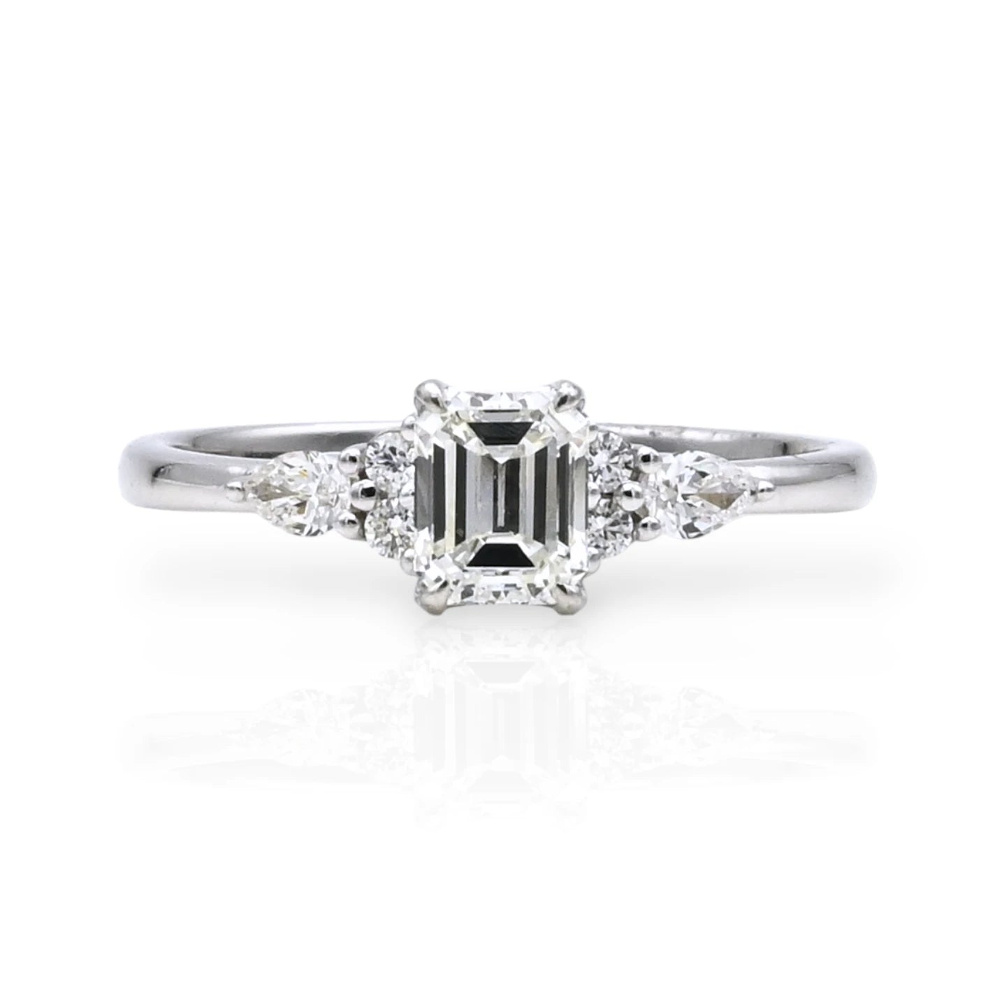 Emerald Cut Solitaire Diamond Ring - R7/6