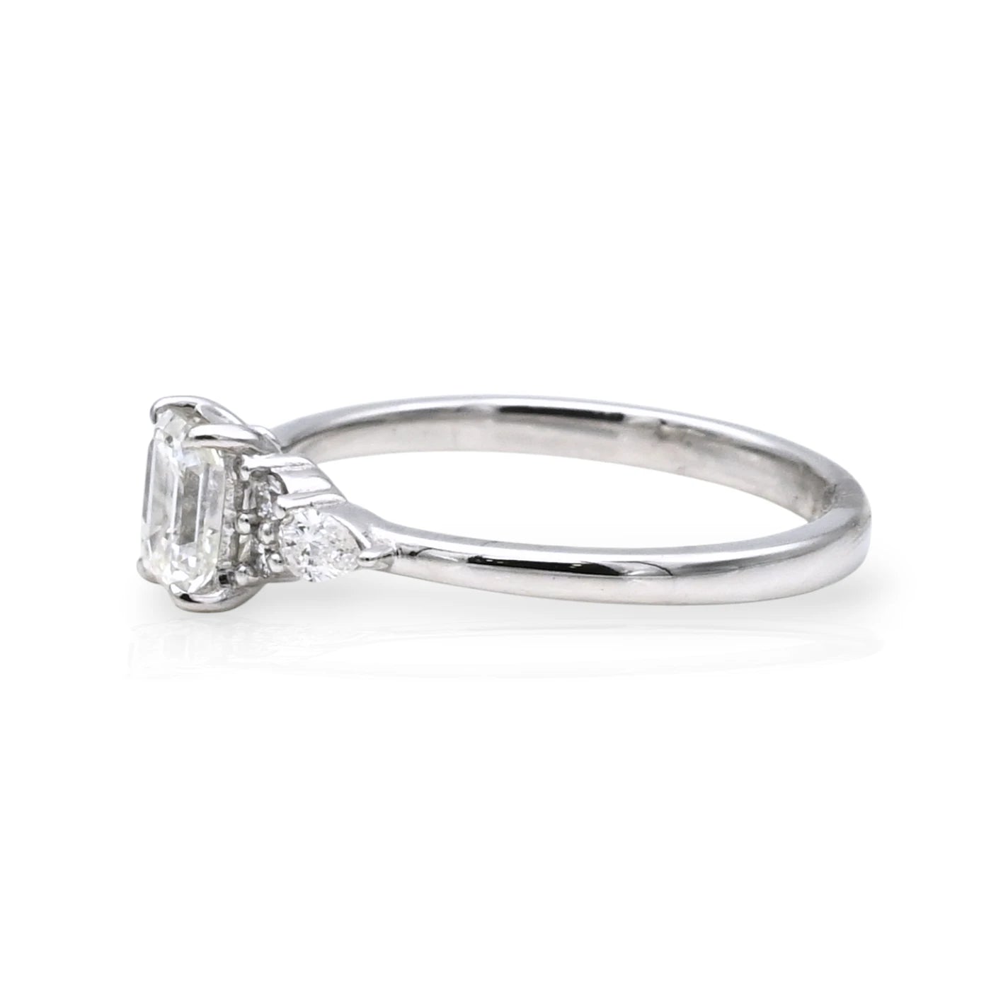 Emerald Cut Solitaire Diamond Ring - R7/6