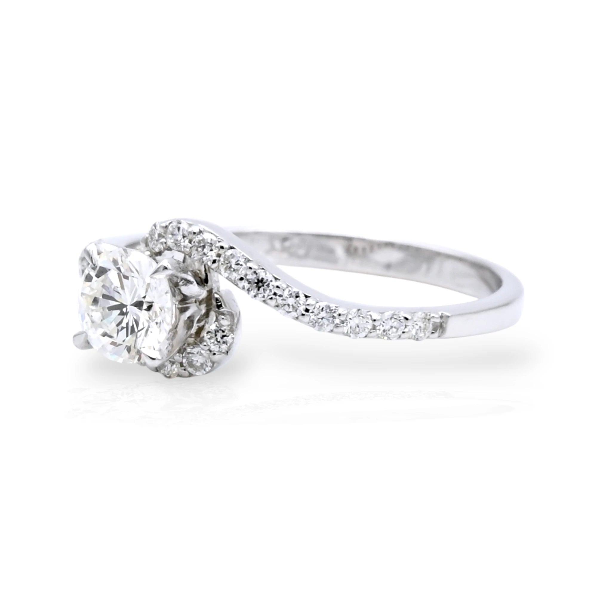 Solitaire Diamond ring on a white background
