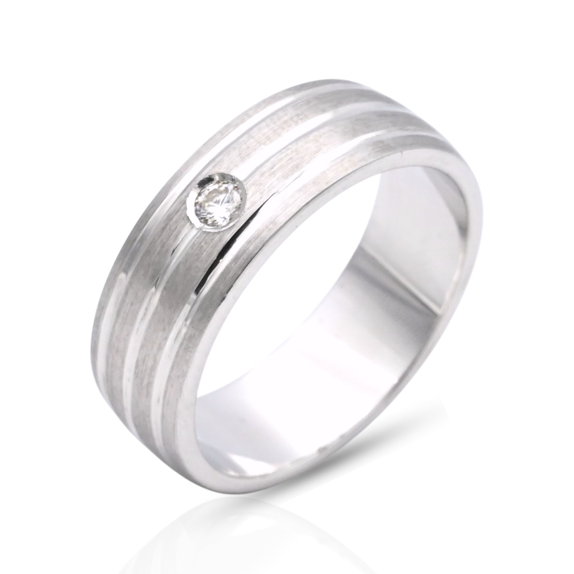 Palladium Men's Diamond Ring - KDR1096