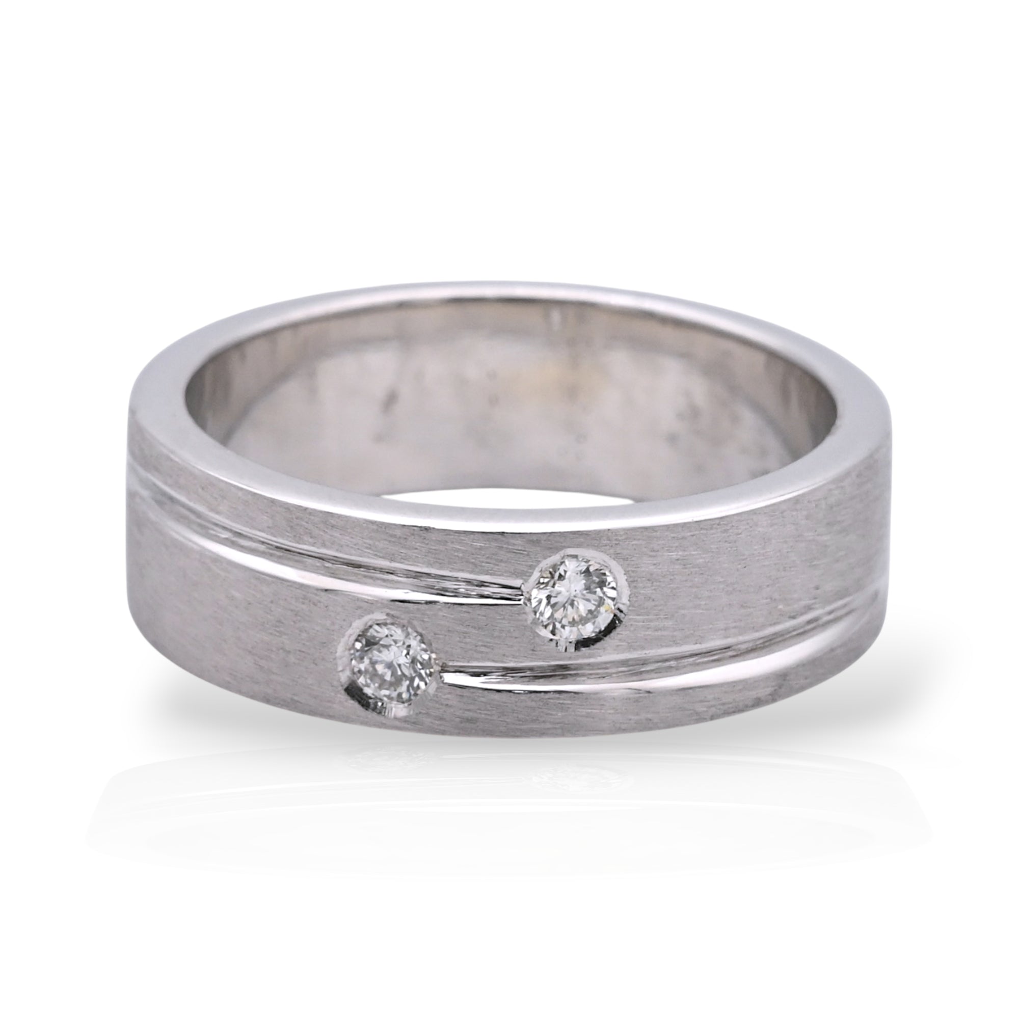 Palladium Men's Diamond Ring - KDR1102