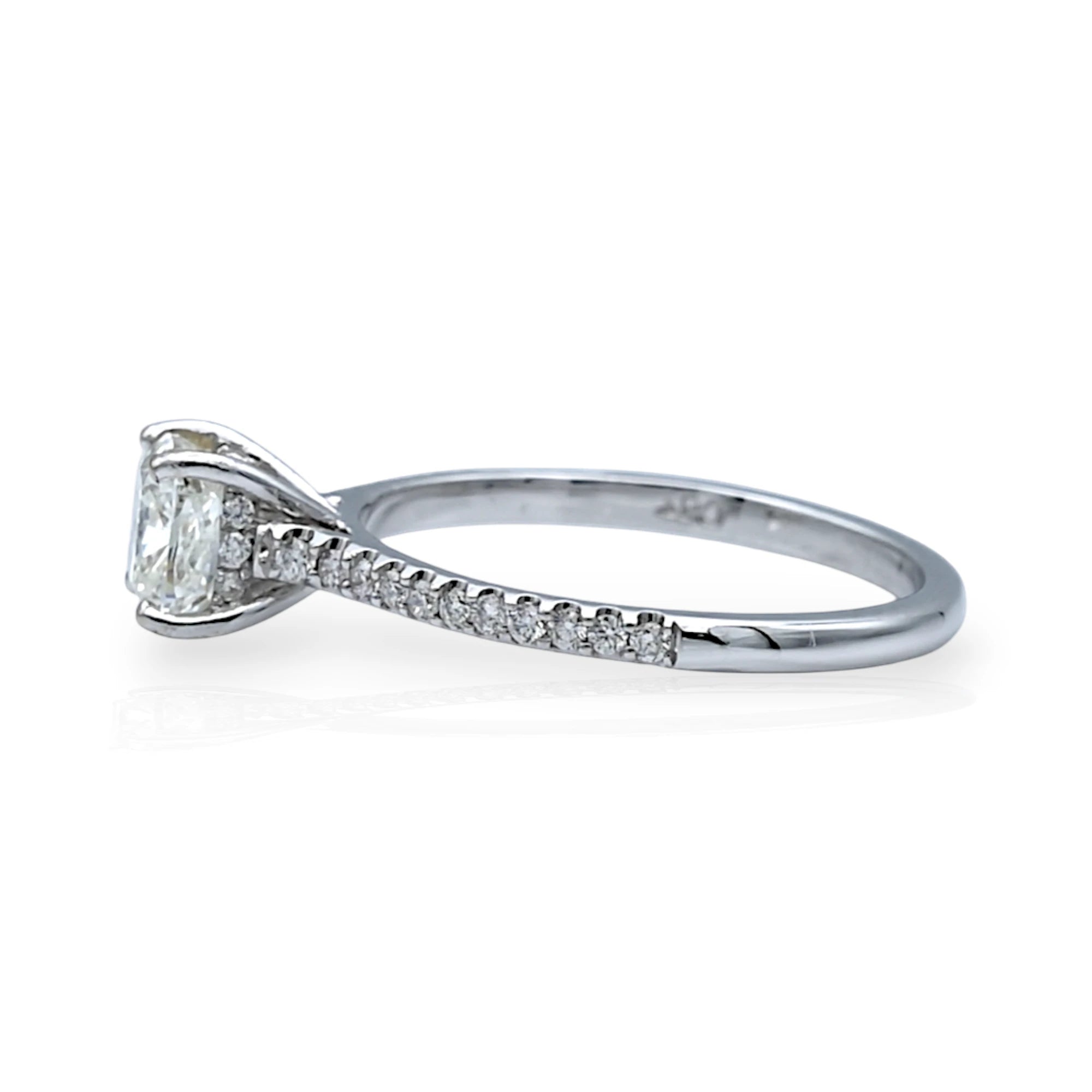 Cushion Cut Solitaire Diamond Ring - R34/15