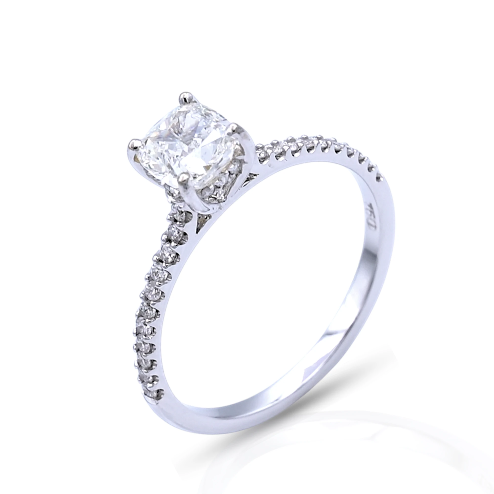 Cushion Cut Solitaire Diamond Ring - R34/15