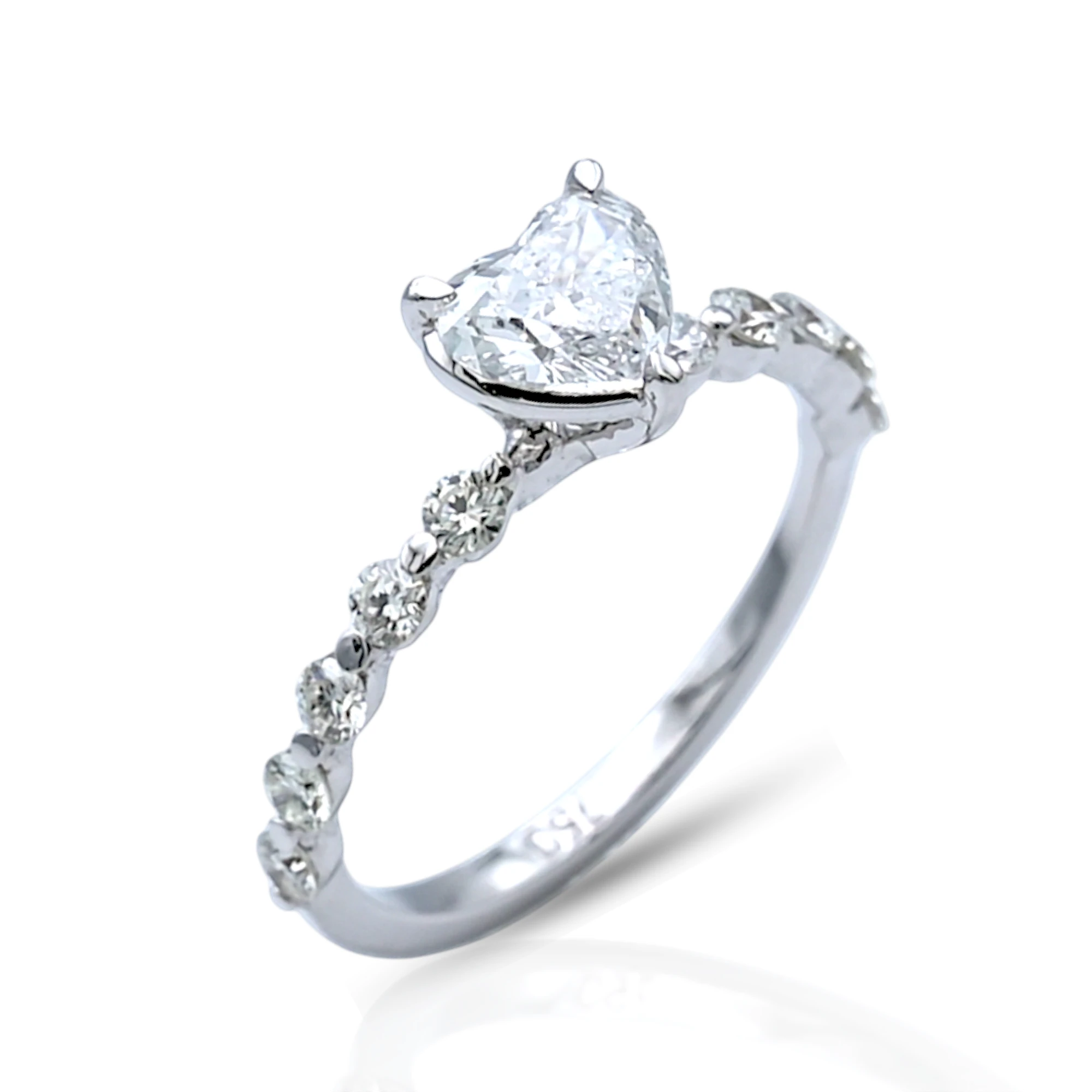 Heart Solitaire Diamond Ring - R44/4