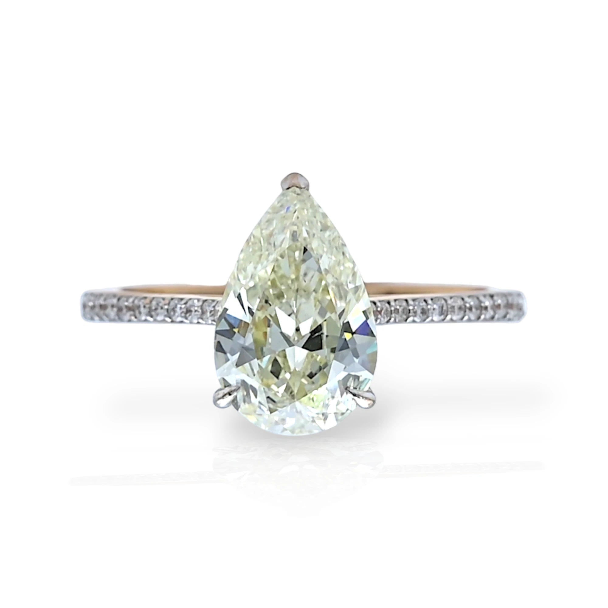 Pear Cut Solitaire Diamond Ring - R34/14