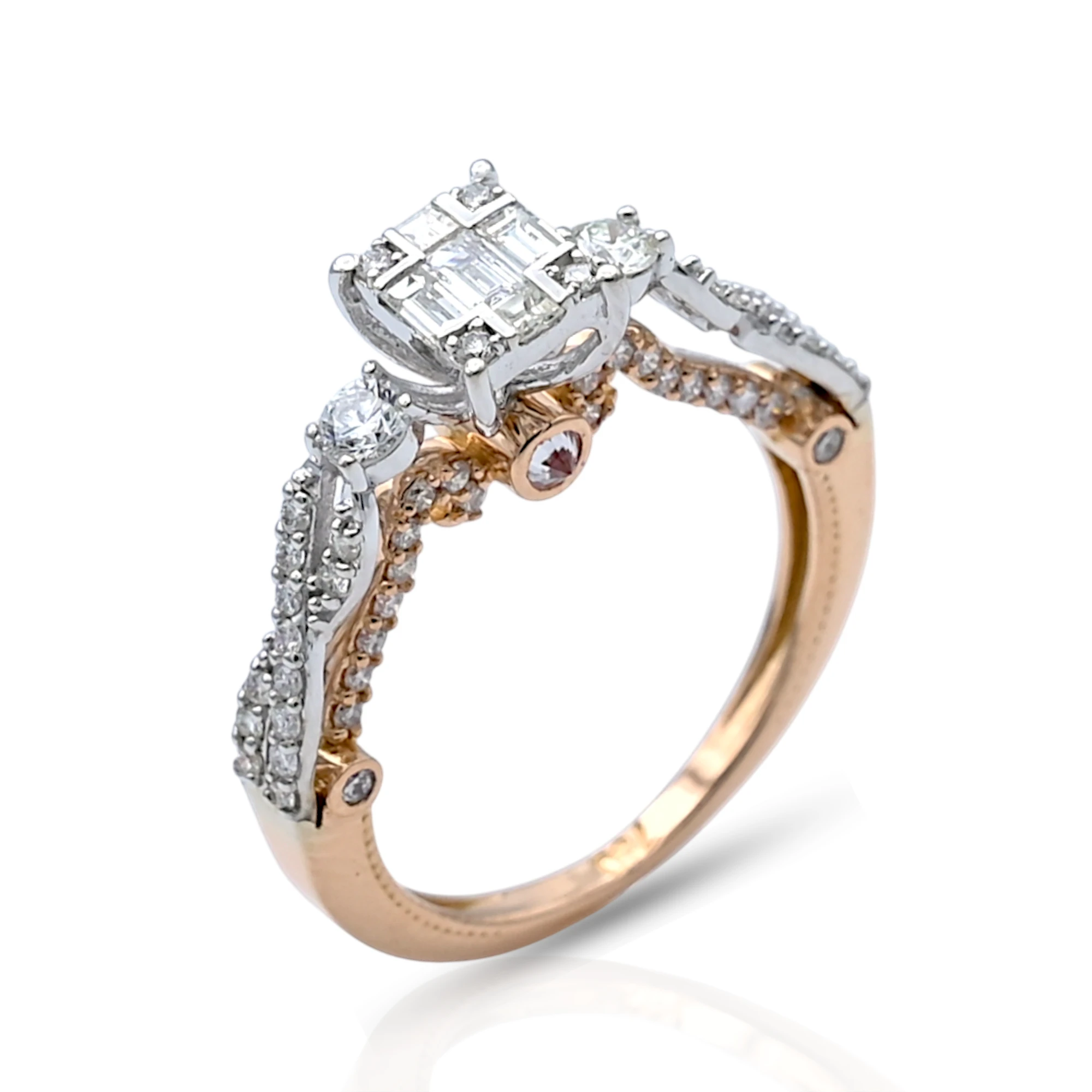 Emerald Cut Illusion Diamond Ring - R41/9