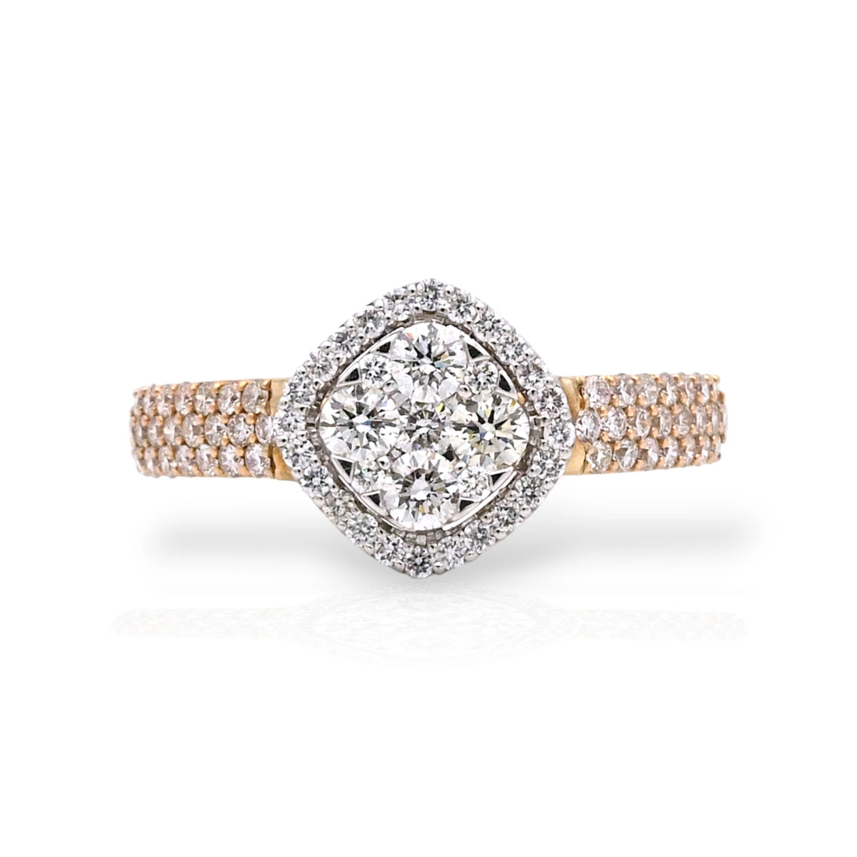 Front profile of cusion illusion ring
