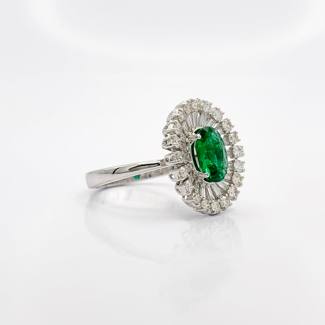 Emerald Diamond Ring - R5690