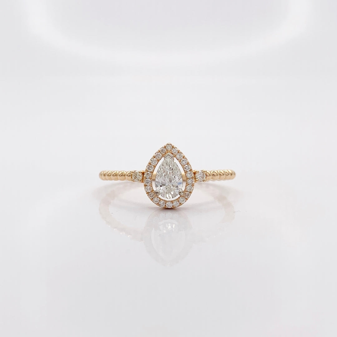 Pear Cut Solitaire Diamond Ring - R39/15