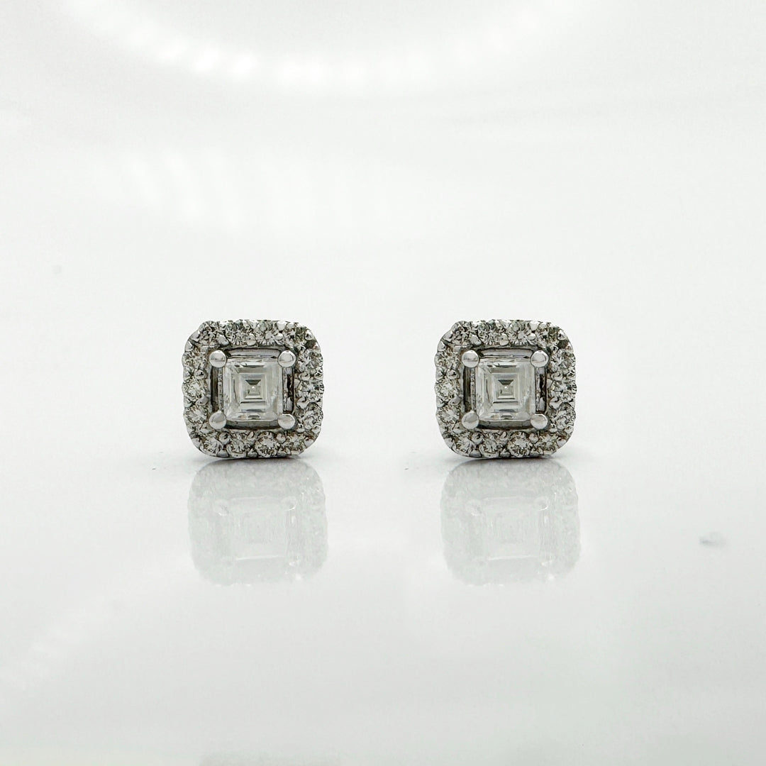 Carre Cut Diamond Earrings - ER27/14