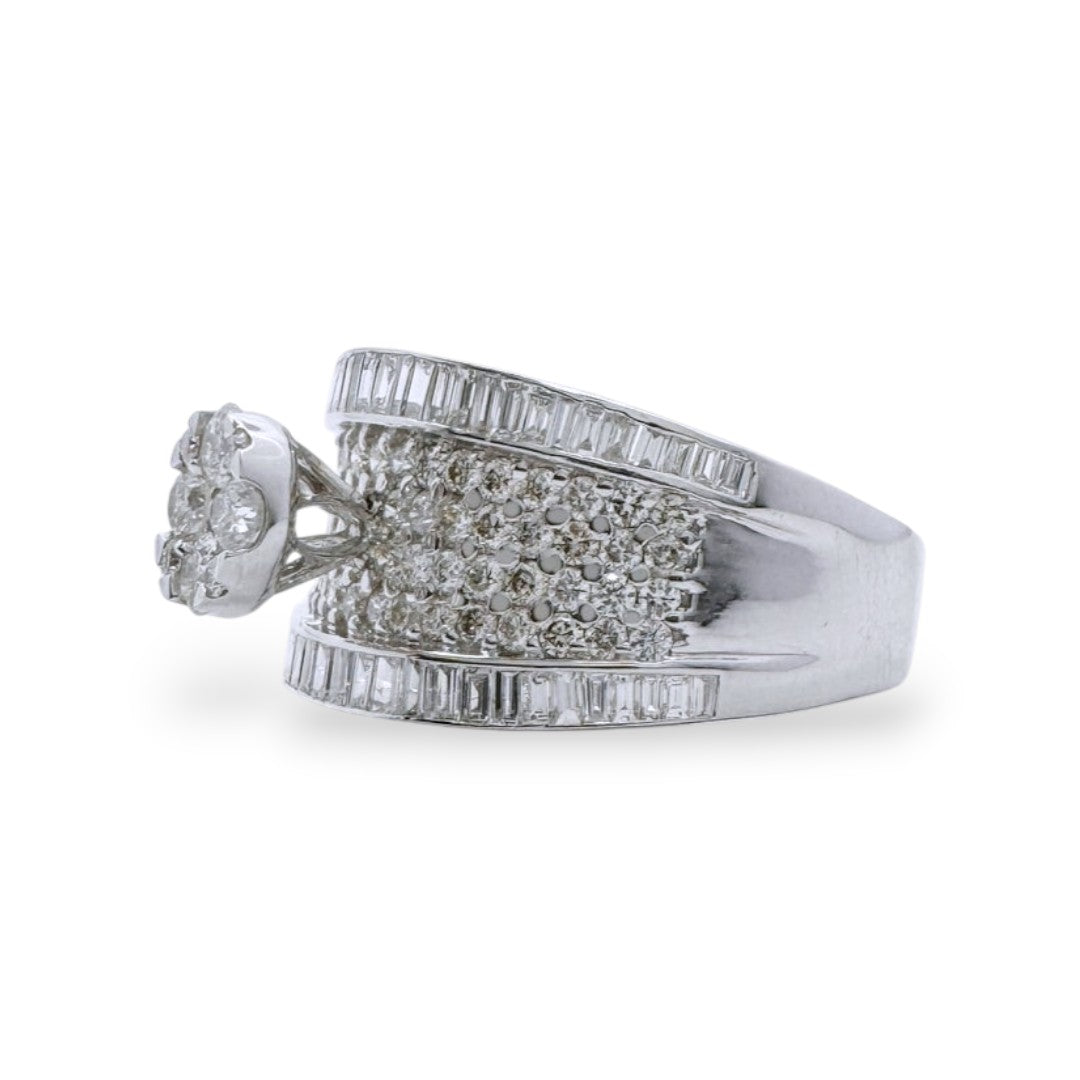 Wide Band Diamond Ring - R4498