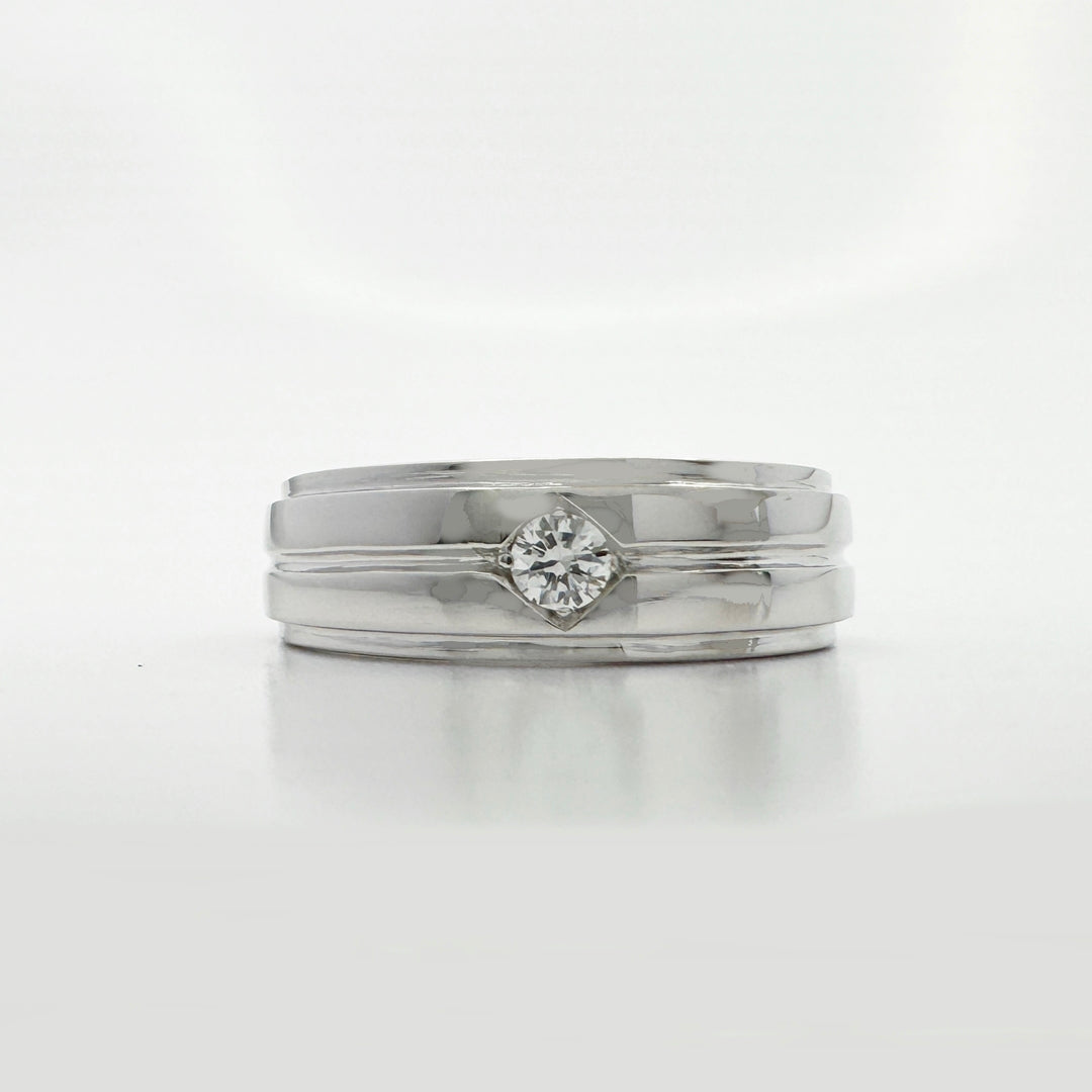 Platinum Diamond Ring for Men - R5299