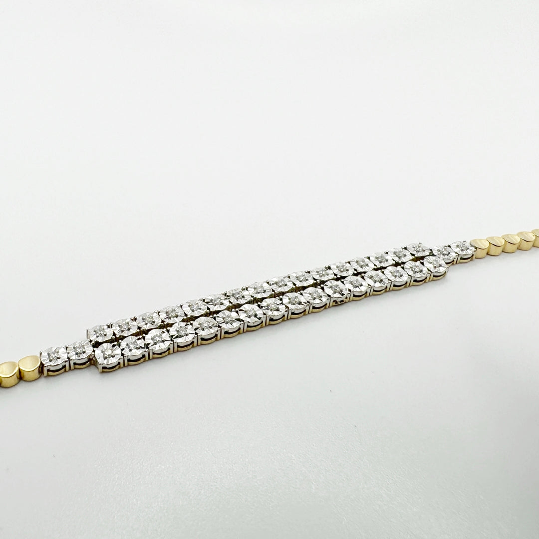 Two Line Diamond Bracelet - BRS100/2