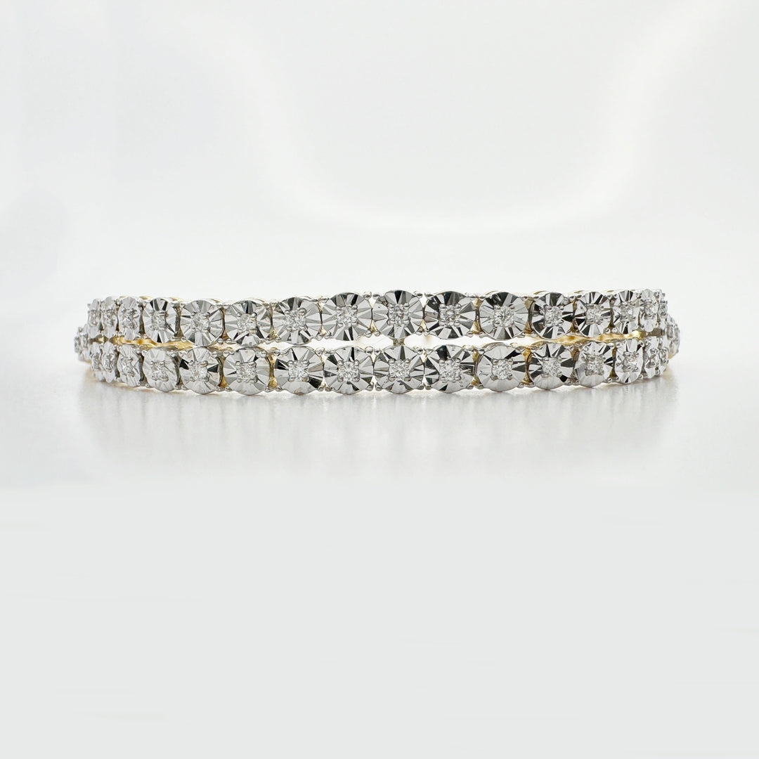 Two Line Diamond Bracelet - BRS100/2