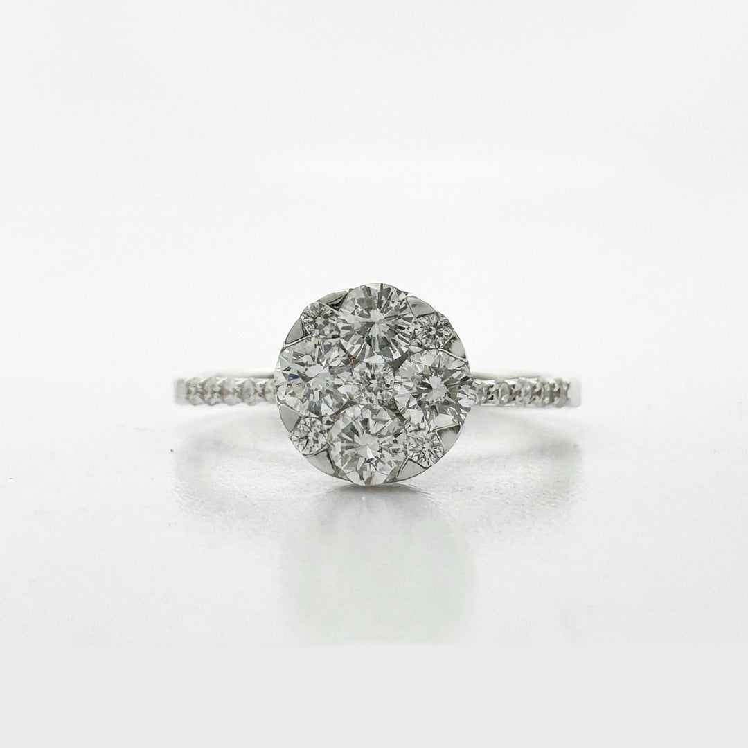 Round Illusion Diamond Ring - R6575