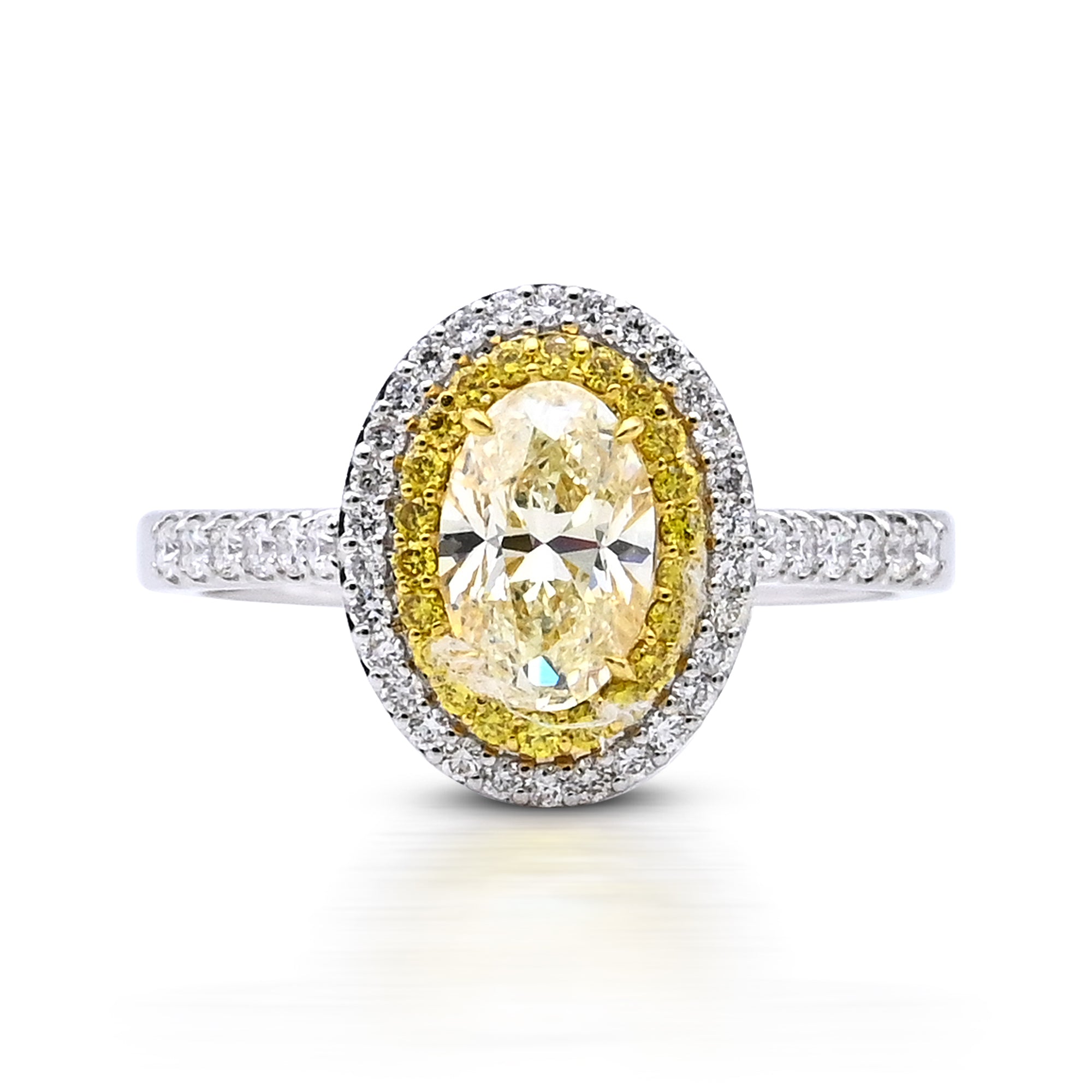 Yellow Oval Diamond Ring R117/11