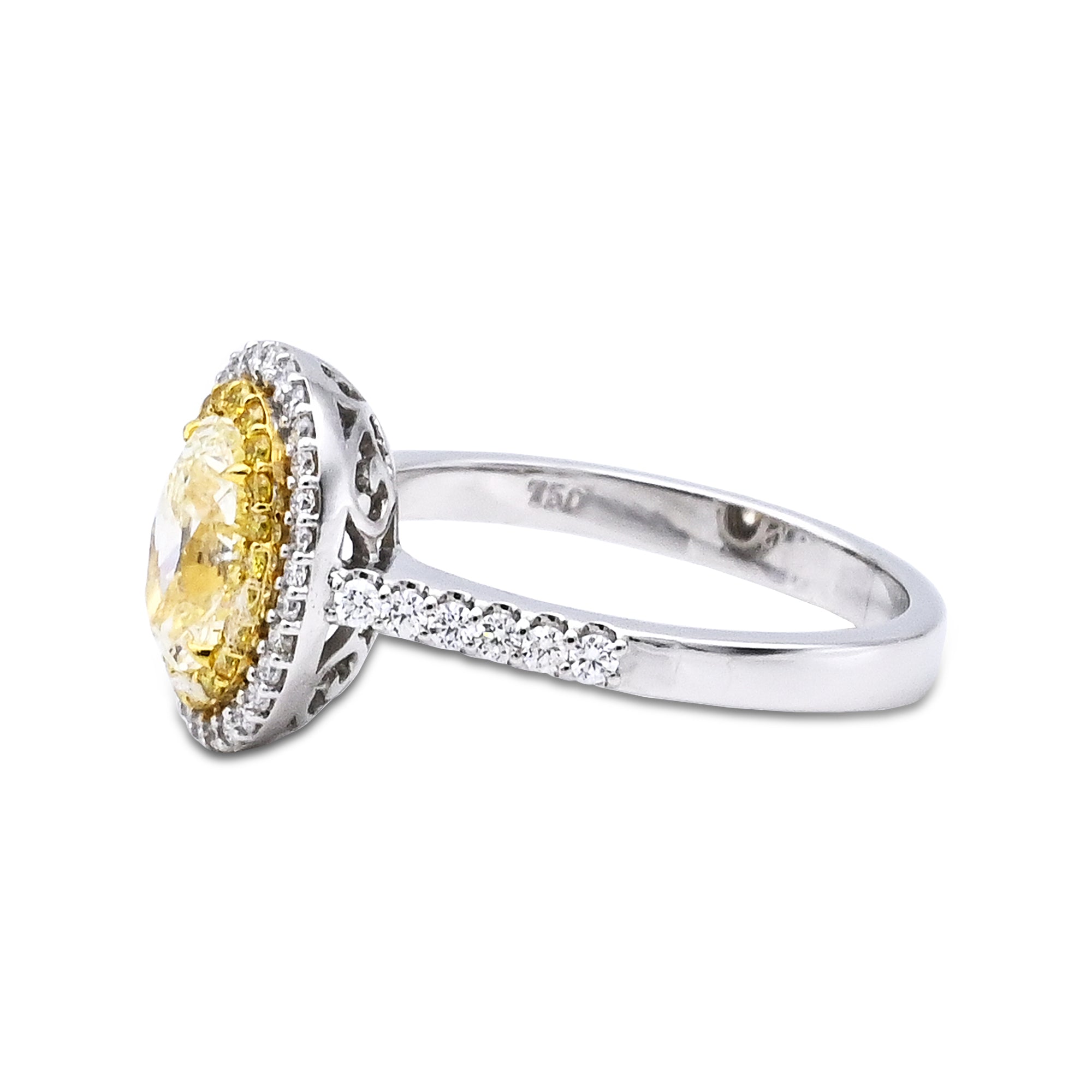 Yellow Oval Diamond Ring R117/11