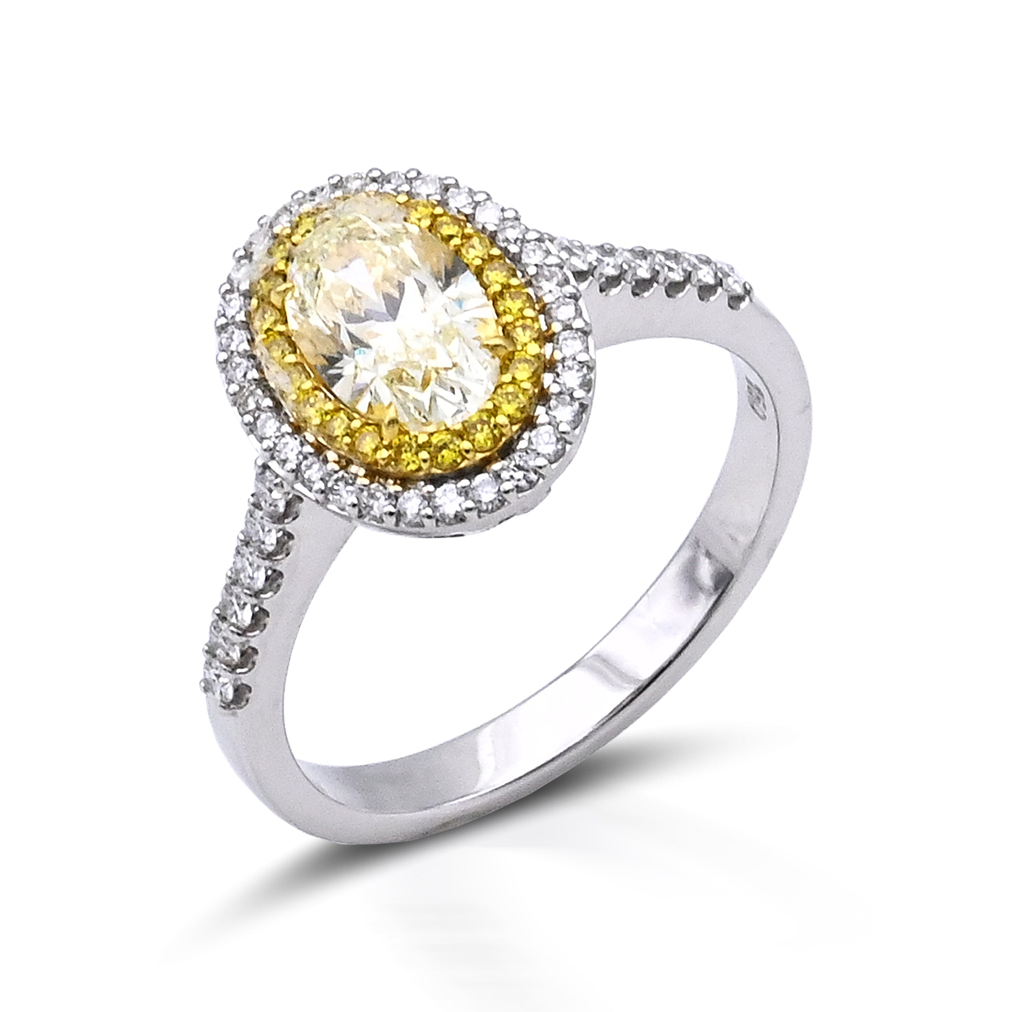 Yellow Oval Diamond Ring R117/11