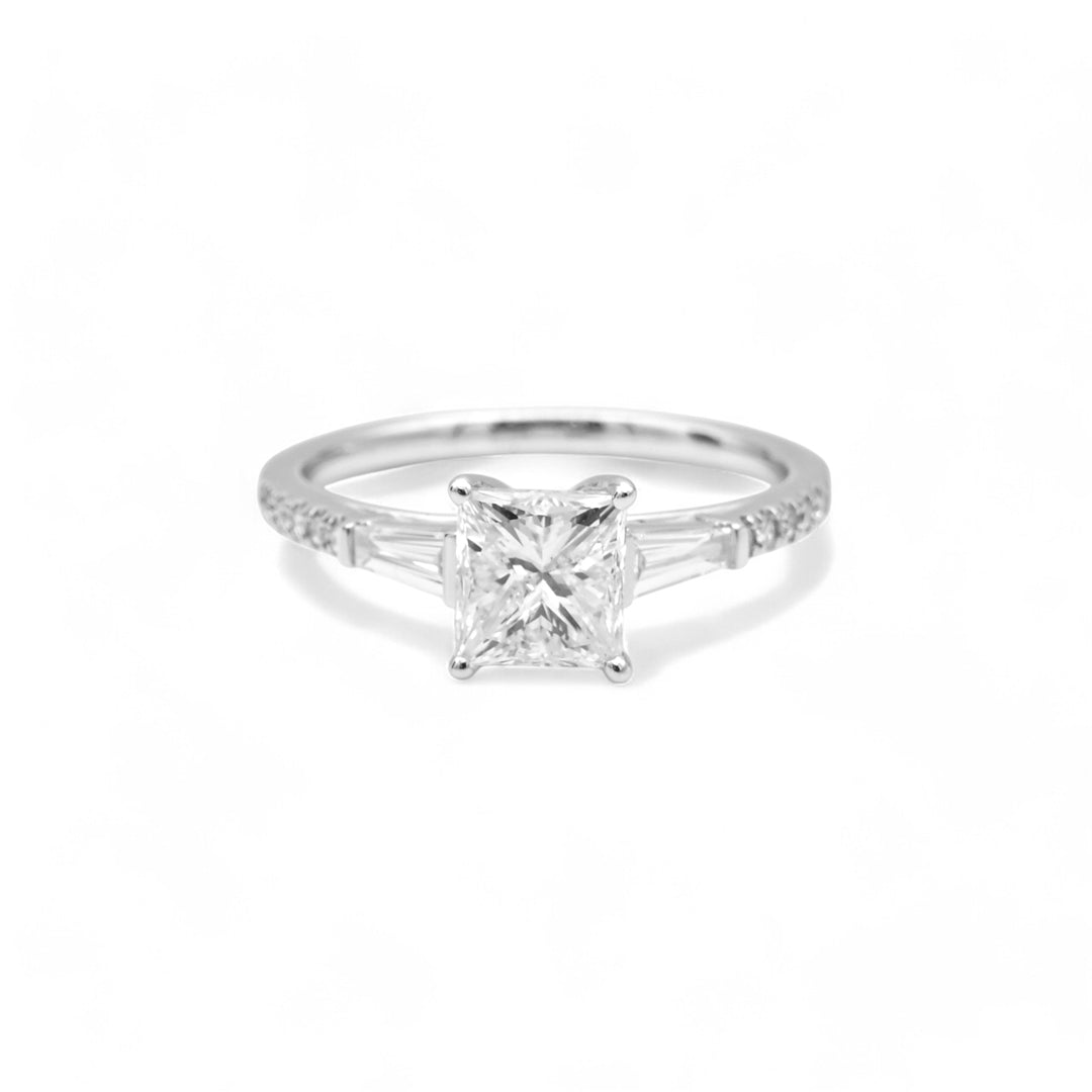 Princess Cut Solitaire Diamond Ring - RKEF10