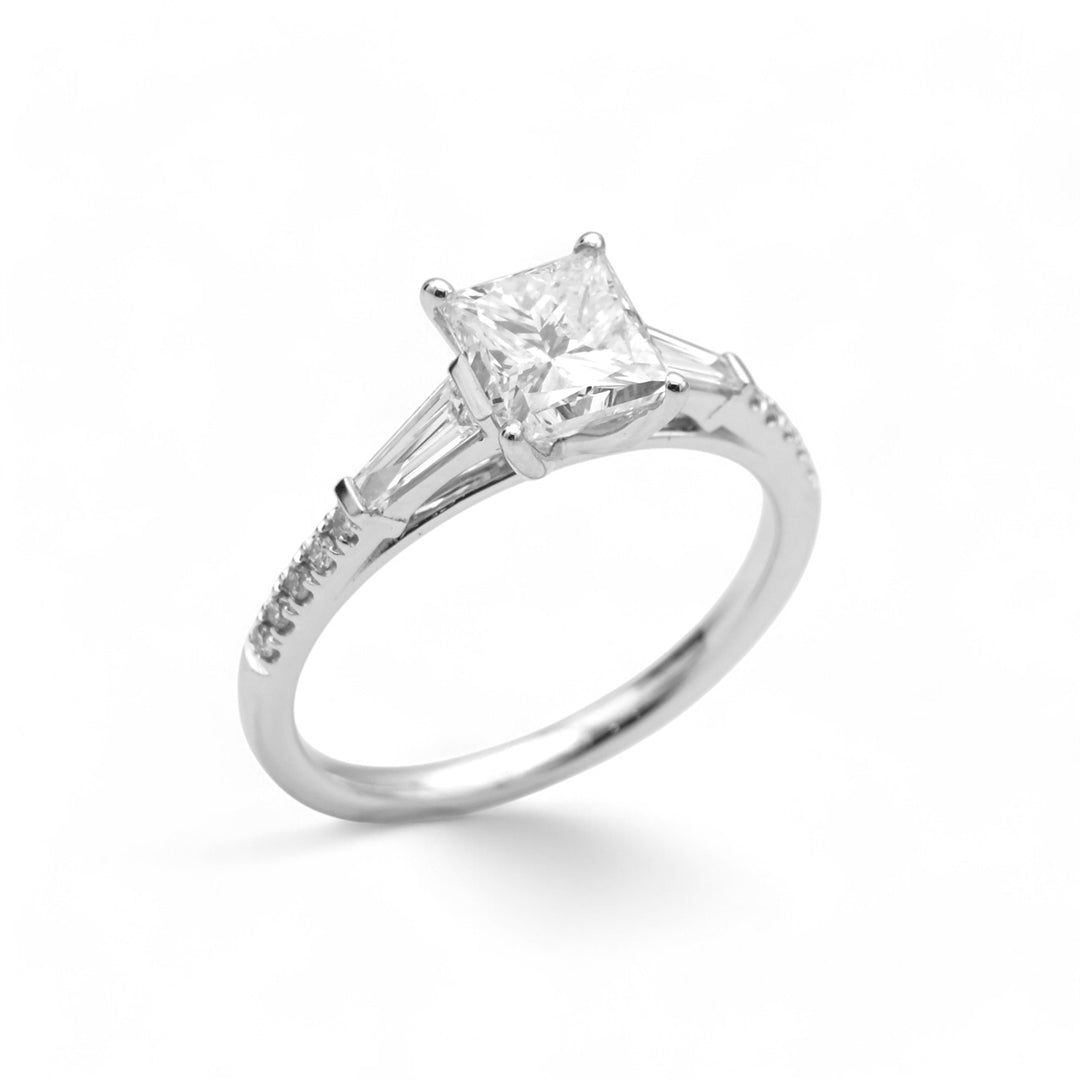 Princess Cut Solitaire Diamond Ring - RKEF10